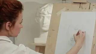 Drawing A Bust Stock Video