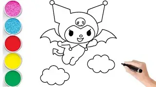 Как нарисовать летающую ведьму Куроми на Хэллоуин / Милые рисунки от Sanrio / Учимся рисовать и р...