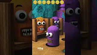 Funny 3D Monsters Shape Matching 🟥🟨🟩 | Satisfying Animation #shorts