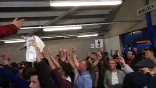 Wolves fans chants and Mason goal celebration