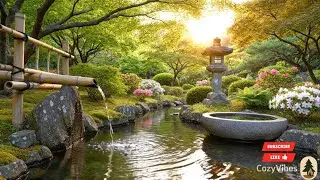 Calm Garden Water Flow 🌿 Zen Ambience (5 Minutes)