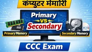 Computer Memory Explained in Hindi | Primary & Secondary Memory | CCC Exam