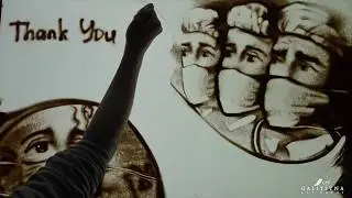 Sand Animation Show - Thanks to the NHS staff, Galitsyna Art Group