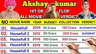 Akshay Kumar Career All Hit And Flop Movies Verdict List।। Akshay kumar total movies 132 Verdict।।