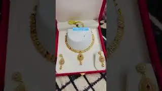 1gram gold necklace set premium quality real gold look #beautiful #wedding #women jewellery#gold