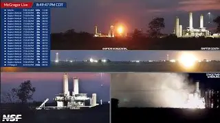 August 11, 2025 - A Merlin Vacuum Engine Explodes During Test | &lrm;⁨@NASASpaceflight⁩&nbsp; McGregor Live
