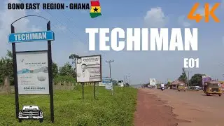 Techiman Walk Tour E01 Bono East Region of Ghana 4K