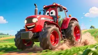 The Tractor Goes Vroom | Fun Farm Vehicle Song for Kids | Educational Nursery Rhyme for Toddlers 🌾🚜
