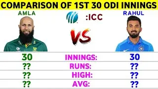 Comparison of 1st 30 Odi Innings || Hashim Amla vs Lokesh Rahul Batting Comparison