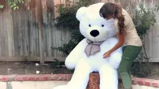 6ft White Coco Cuddles | Life Size Teddy 🐻| Giant Teddy Brand