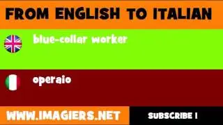FROM ENGLISH TO ITALIAN = blue collar worker