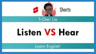 Listen VS Hear #learnenglish #aprenderingles #shorts #tcherlio