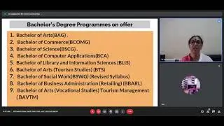 An overview of IGNOU Bachelors and Masters Programmes by Dr  V T  Jalajakumari, ARD on 20 10 2022