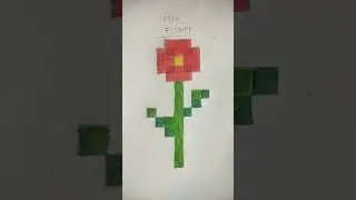 Pixel Flower art #art #drawing #shorts #pixelart @atasipramanikbasicartchannel