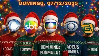 Show de Real Time - Audi&ecirc;ncia da TV Aberta Domingo 07/12/2025 #globo #sbt #audiencia #futebol 