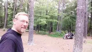 Motorcycle camping at Yates Place North Carolina