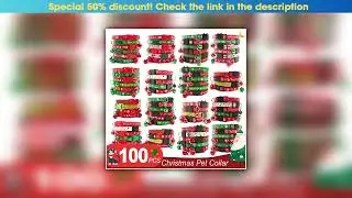 Hands-on 100Pcs Pet Christmas Collars Cats Dogs Knitted Animal Accessories Holiday Bow Tie Adjustab