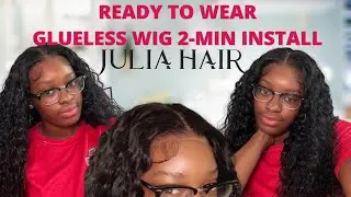 GLUELESS 2-MINUTE WIG INSTALL OVER BOX BRAIDS | Julia Hair | EUMETRIA