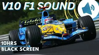 2011 Renault R25 F1 V10 Onboard Engine Sound @ Race Track | 10hrs Black Screen