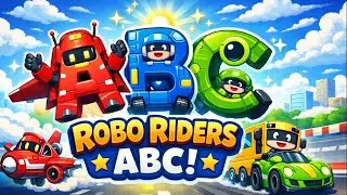 ABC Song 🤖 Robo Riders Alphabet Adventure for Kids 🚗#abcd