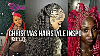 РОЖДЕСТВЕНСКАЯ ПРИЧЕСКА ВДОХНОВЛЯЕТ|KELS♡!|#blackgiritiktok #christmashairstyles