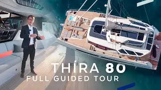 Immersion totale à bord du luxueux yacht catamaran Thíra 80 de Fountaine Pajot #visiteguidée
