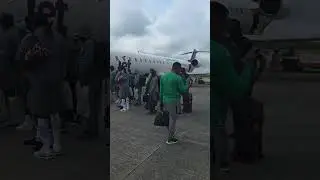 Nigeria Super Eagles players on their way to South Africa for the Tuesday World Cup qualifier match