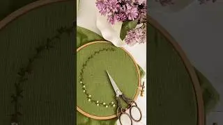 Embroidery on an apron #embroidered  #embroiderycottagecore #cottagecoreaesthetic #cottagecorelife