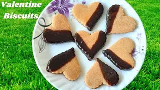 Learn Heart Shape Biscuits in just 3 mins | Valentine's Day Biscuits |Terrace Kitchen |Atta Biscuits