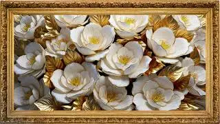 Golden Blossoms #tvframes #arttv #4k  #fortv  #luxuryart  #homedecor  #tvdecor  #smarttv