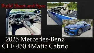 2025 Mercedes-Benz CLE 450 4Matic Cabrio – Build Sheet and Spec