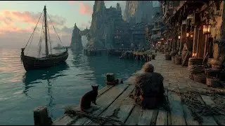 A Quiet Evening at the Medieval Harbor | Celtic Fantasy Music for Relaxation & Study