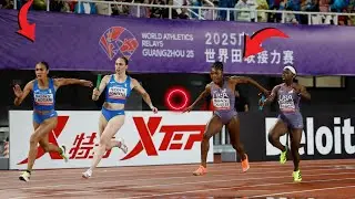 The US team's $50,000 disaster in the relay: see the exact moment Kendall Williams' hands failed ⚡❌🎥