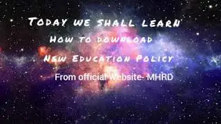 How to download New Education Policy Pdf
