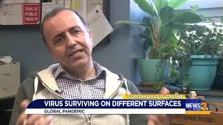 How long can a virus survive on different surfaces?