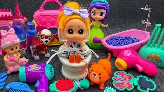 3 Minutes of Satisfying with Unboxing Potty Training | Doll Shower Routine | ASMR Review Toys