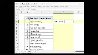 Proper function in excel ||proper formula in excel