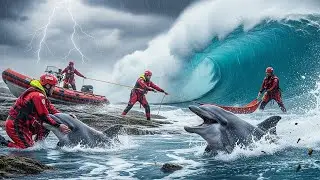 Rescue Heroes Battle a Giant Wave to Save Trapped Dolphins!