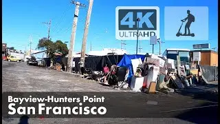 San Francisco 🇺🇸 | Bayview-Hunters Point |  odities | 4K UHD Electric Scooter Tour