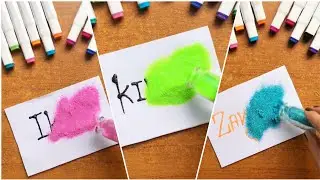 Find your name | Writing | Satisfying | ASMR | Nail art | BTS #zarmeenasmeerart #short #painting #ko