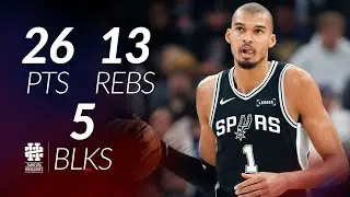 Victor Wembanyama 26 pts 13 rebs 5 blks vs Jazz 25/26 season