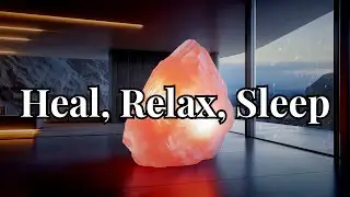 528Hz Healing Meditation | Rose Quartz & Rain Sounds for Deep Sleep and Relaxation