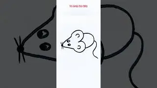 How to draw rat from number 3 | b6 Arts for kids