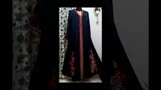 Black Embroidery kimono with inner. #abaya  #abayacollection #burqa #engagedshoppers