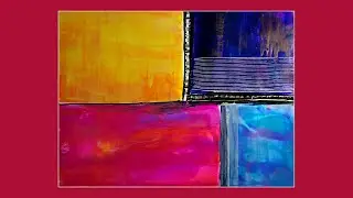 #9988 Simple Fast Dramatic Gallery Worthy Contemporary Art Fluid Acrylics 2.24.25