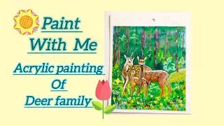 Deer painting | Acrylic painting | Animal painting 