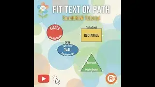 How to fit text in circle shape oval, rectangle, triangle in coreldraw fit text to path | Class  19