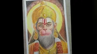 How to draw realistic hanumanji drawing tutorial part 2, oil pastel drawing tutorial #hanuman ......