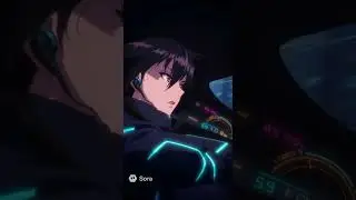A fast-paced anime car race on a neon-lit highway at night. Sleek futuristic cars drift around sharp