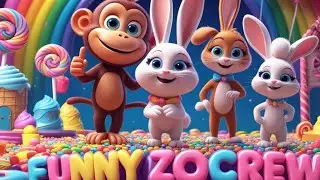 Funny Zoo Crew 🐵🐰🐶🐱 | Super Fun Kids Action Rhyme | Dance, Jump & Play